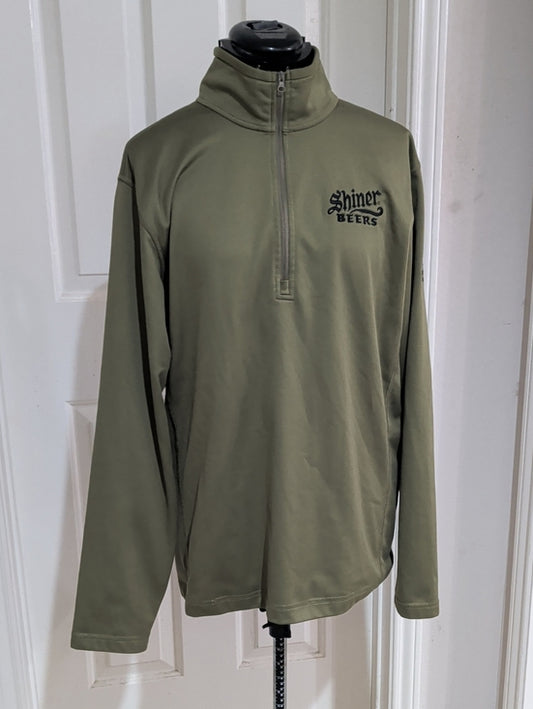 NWOT The North Face Olive Green Shiner Beer Men's Quarter-Zip Pullover - Large