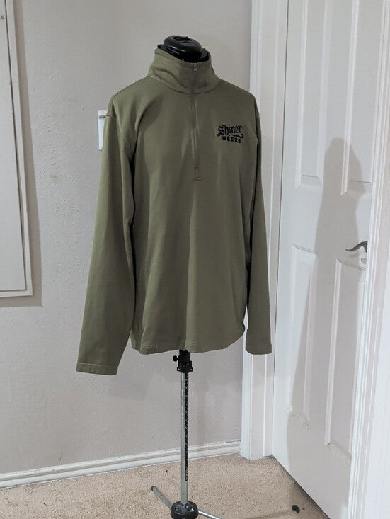 NWOT The North Face Olive Green Shiner Beer Men's Quarter-Zip Pullover - Large