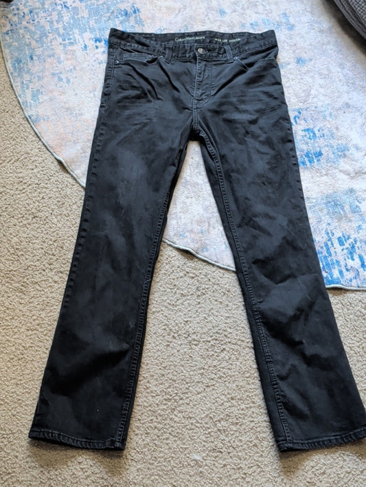 Calvin Klein Jeans Black Modern Boot Denim Men's 33x32