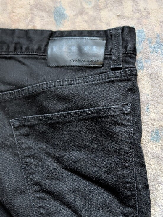 Calvin Klein Jeans Black Modern Boot Denim Men's 33x32