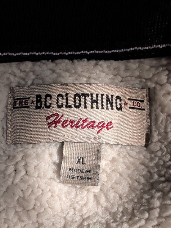 B.C. Clothing Heritage Green Waffle Knit Crew Neck Sweater Men's XL