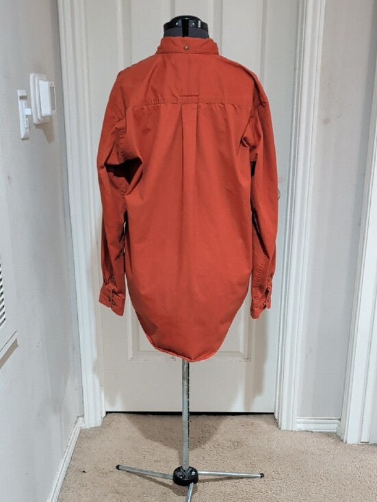 Vintage University of Texas Longhorns Burnt Orange Button-Up Shirt Retro Men's M