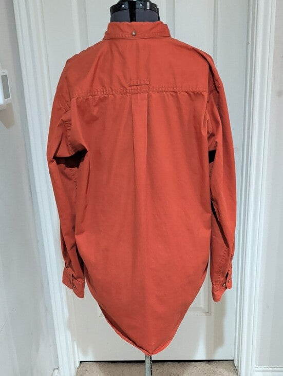 Vintage University of Texas Longhorns Burnt Orange Button-Up Shirt Retro Men's M