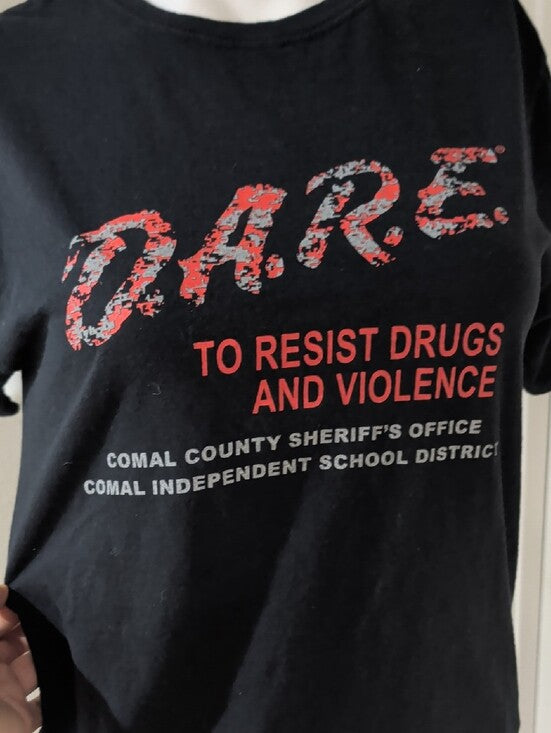 Vintage DARE Black Graphic Tee - Retro - Women's Small