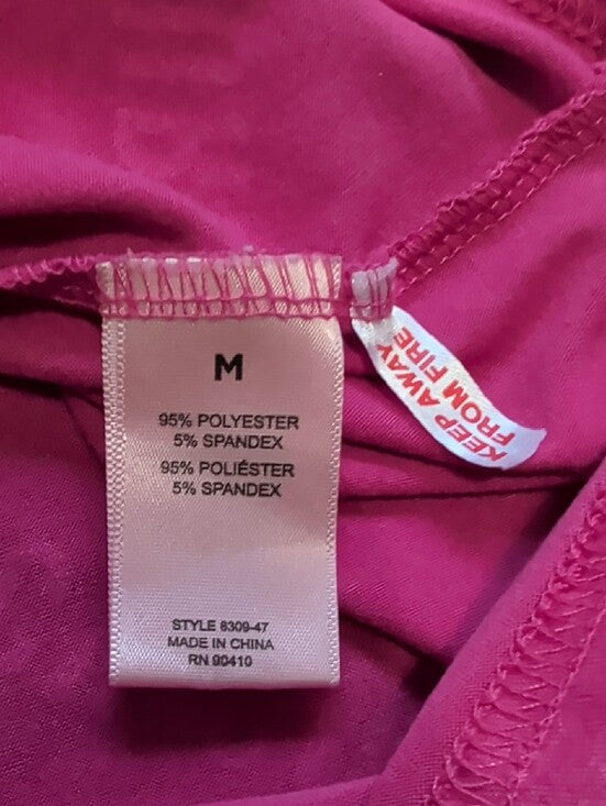 Y2K Retro Juicy Couture Fuchsia Pink Two-Piece Short Pajama Set Women's Medium VTG