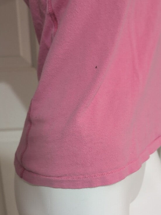 Y2K Abercrombie & Fitch Pink Graphic Short Sleeve Retro Tee Women's Large