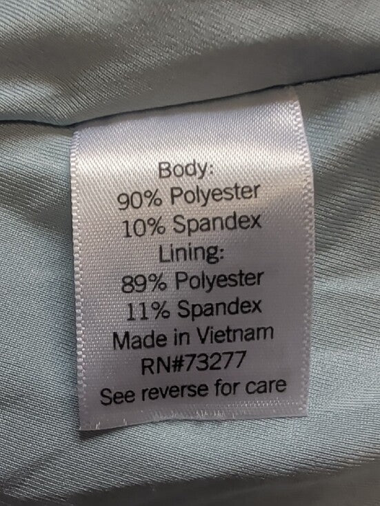 Retro SO Teal Lightweight Checkered Swirl Ruched Cami Women's XL Y2K