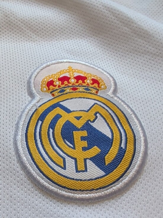 Adidas Real Madrid Kids Home Jersey - White/Gold Youth Small (YS)/22