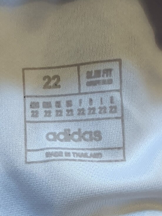 Adidas Real Madrid Kids Home Jersey - White/Gold Youth Small (YS)/22