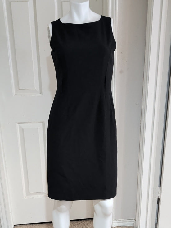 Calvin Klein Black Sleeveless Stretch Sheath Dress Women's 4/Small