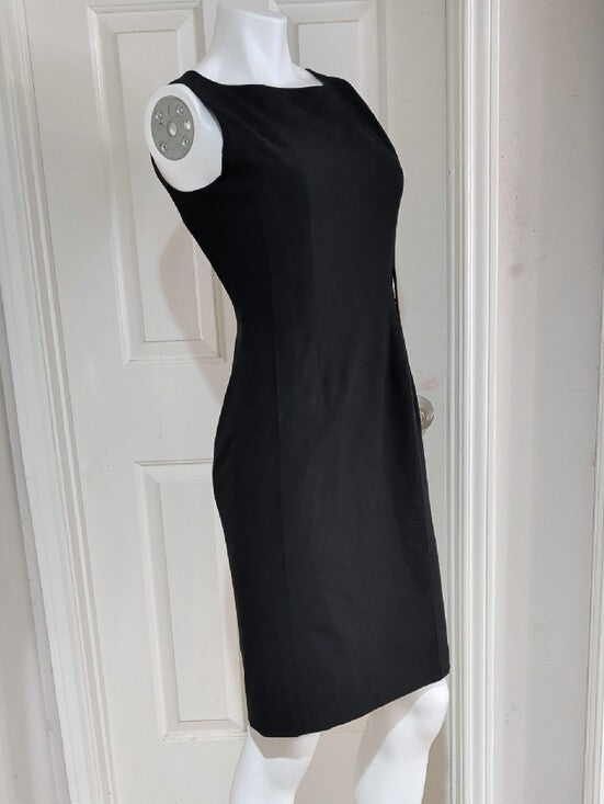 Calvin Klein Black Sleeveless Stretch Sheath Dress Women's 4/Small