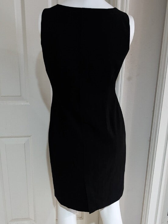 Calvin Klein Black Sleeveless Stretch Sheath Dress Women's 4/Small
