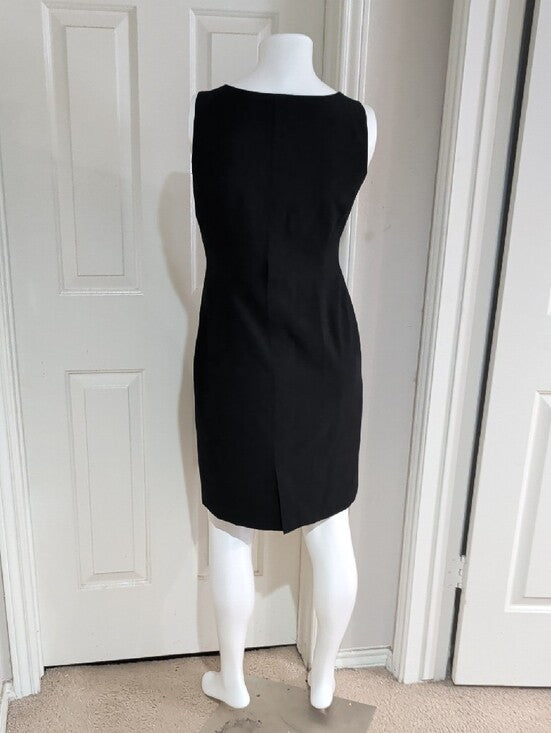 Calvin Klein Black Sleeveless Stretch Sheath Dress Women's 4/Small