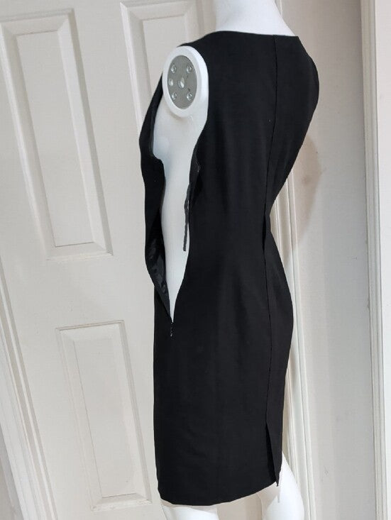 Calvin Klein Black Sleeveless Stretch Sheath Dress Women's 4/Small