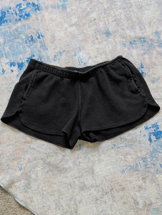 Brandy Melville Black Waffle-Knit Athletic Shorts Women's Small