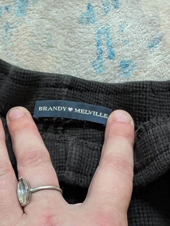 Brandy Melville Black Waffle-Knit Athletic Shorts Women's Small