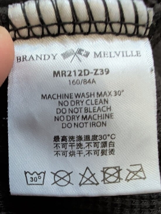 Brandy Melville Black Waffle-Knit Athletic Shorts Women's Small