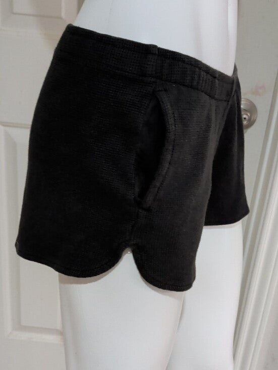 Brandy Melville Black Waffle-Knit Athletic Shorts Women's Small