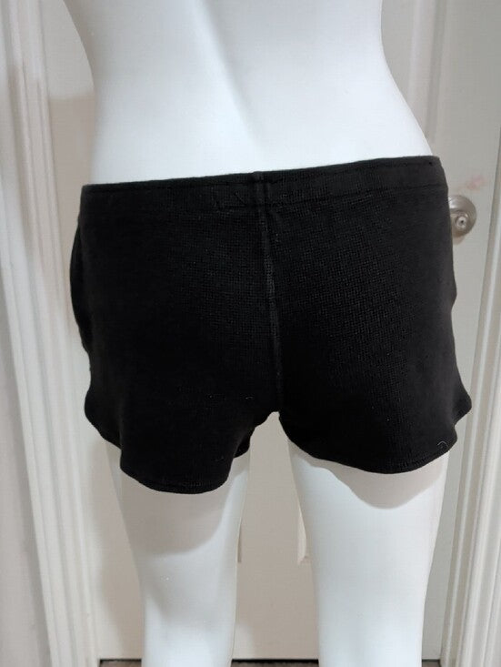 Brandy Melville Black Waffle-Knit Athletic Shorts Women's Small