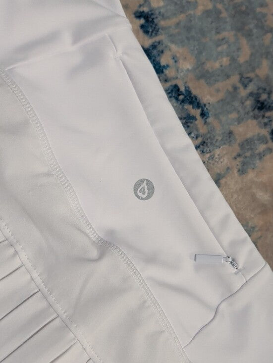 Baleaf White Athletic Skort with Pleated Skirt Women's 2XL