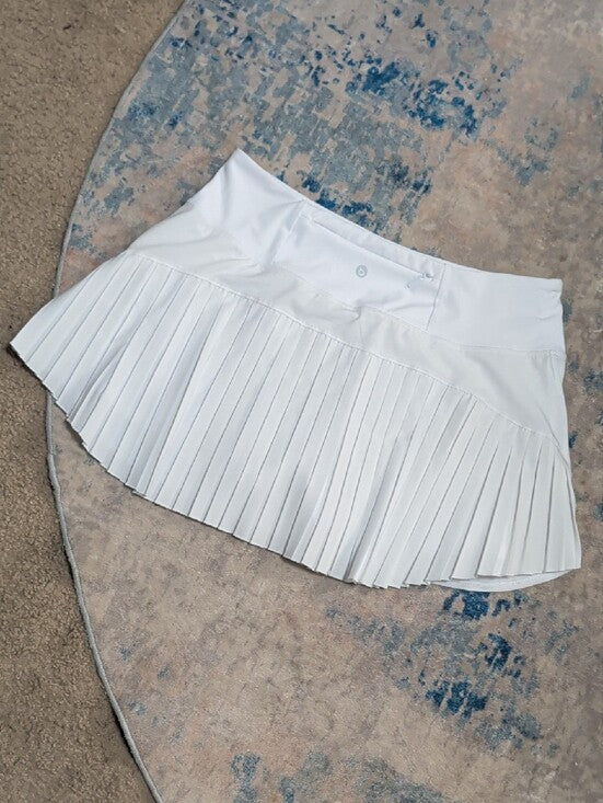 Baleaf White Athletic Skort with Pleated Skirt Women's 2XL