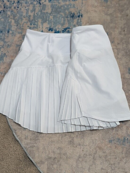 Baleaf White Athletic Skort with Pleated Skirt Women's 2XL