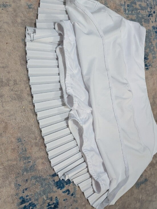 Baleaf White Athletic Skort with Pleated Skirt Women's 2XL