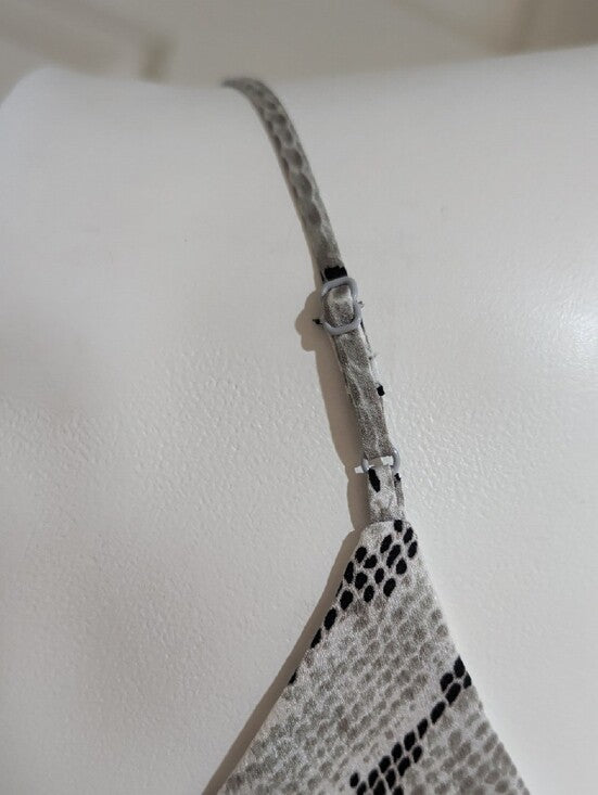 Express Silky Snake-Print Spaghetti-Strap Cami in Gray & White Women's S
