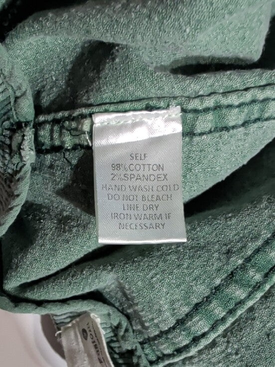 Newbury Kustom Washed Sage Green Corduroy Mini Skirt Women's Large