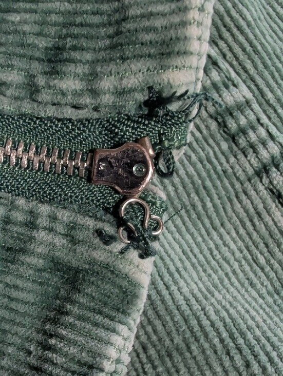 Newbury Kustom Washed Sage Green Corduroy Mini Skirt Women's Large