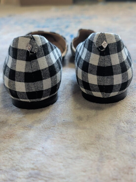 Sam Edelman Gingham Pointed D'Orsay Flats Women's 8.5 US