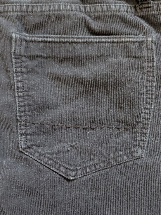Retro 70's JCPenny Men's Black Fine Corduroy Raw-Hem Denim Shorts 34x30