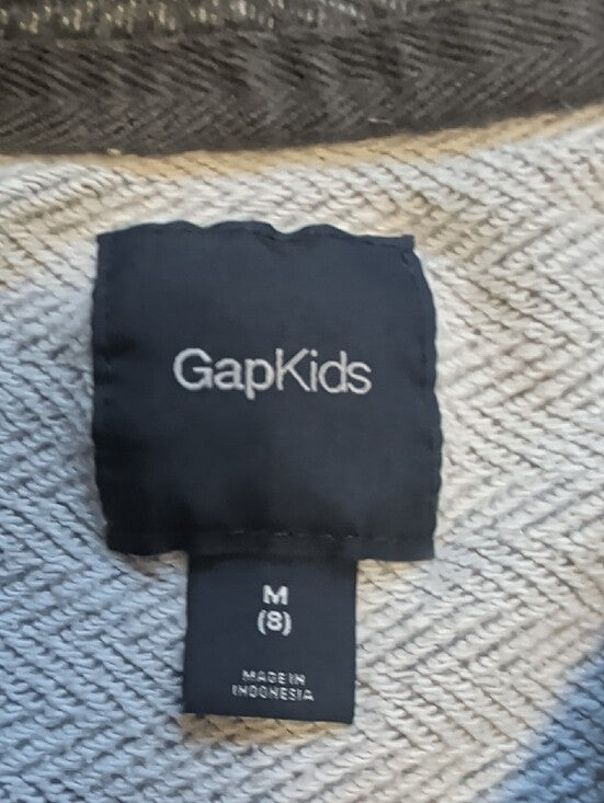 GAP Gray Short Sleeve Knit Dress with Shoulder Zip Girls Medium (8)