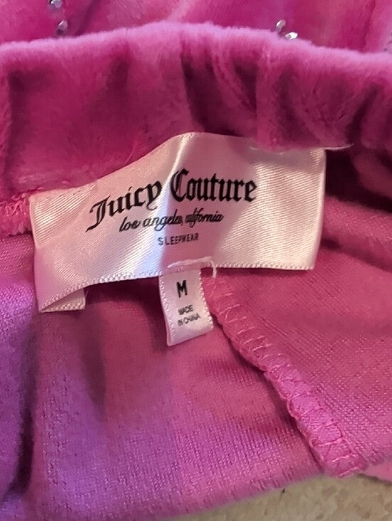 Juicy Couture Hot Pink Velour Athletic Shorts Women's Medium Y2K