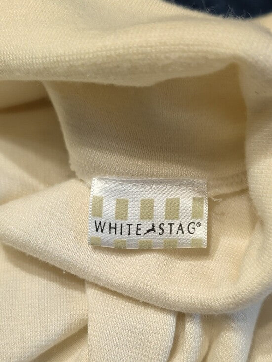 White Stag Sleeveless Turtleneck Crop Top in Cream Women's L/XL