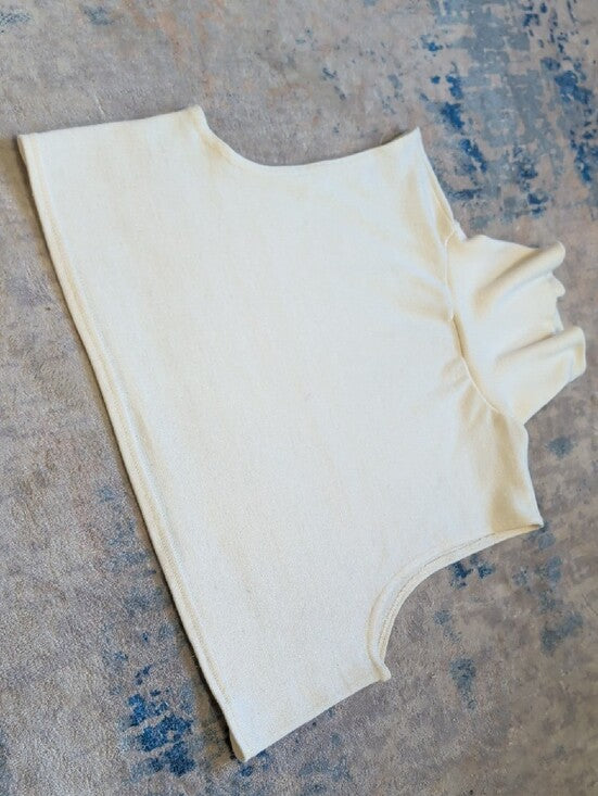 White Stag Sleeveless Turtleneck Crop Top in Cream Women's L/XL