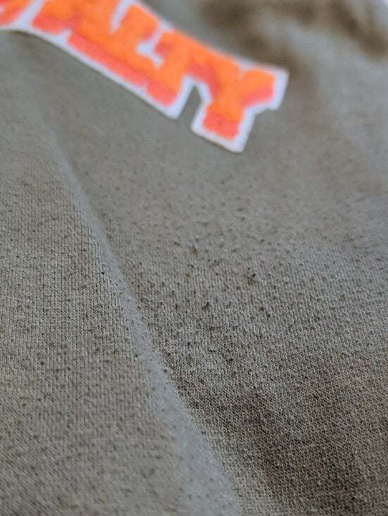 Kids Olive Green Sweat Joggers with Orange Patch Logo T4