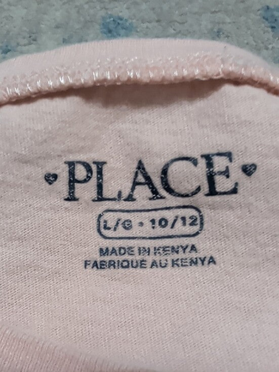 The Children's Place Pink Paris Eiffel Tower Graphic Tee Girls Large