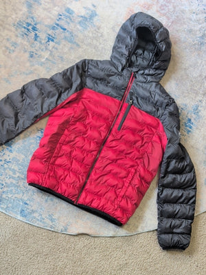 Zero Xposur Kids Hooded Puffer Jacket in Red and Gray Boys XL