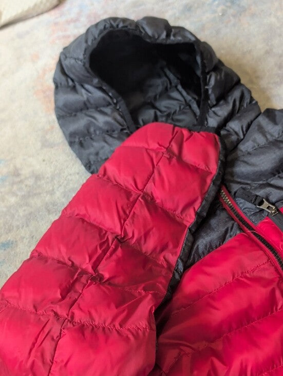 Zero Xposur Kids Hooded Puffer Jacket in Red and Gray Boys XL