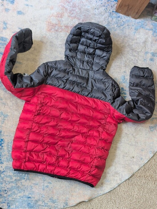 Zero Xposur Kids Hooded Puffer Jacket in Red and Gray Boys XL