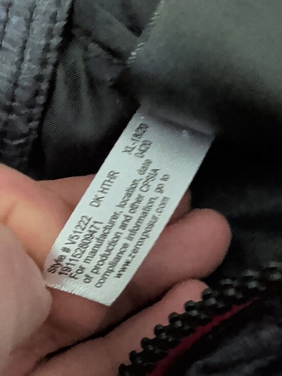 Zero Xposur Kids Hooded Puffer Jacket in Red and Gray Boys XL