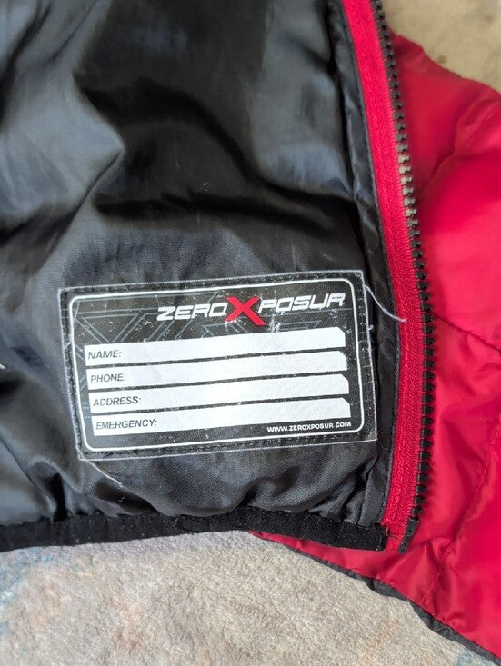 Zero Xposur Kids Hooded Puffer Jacket in Red and Gray Boys XL