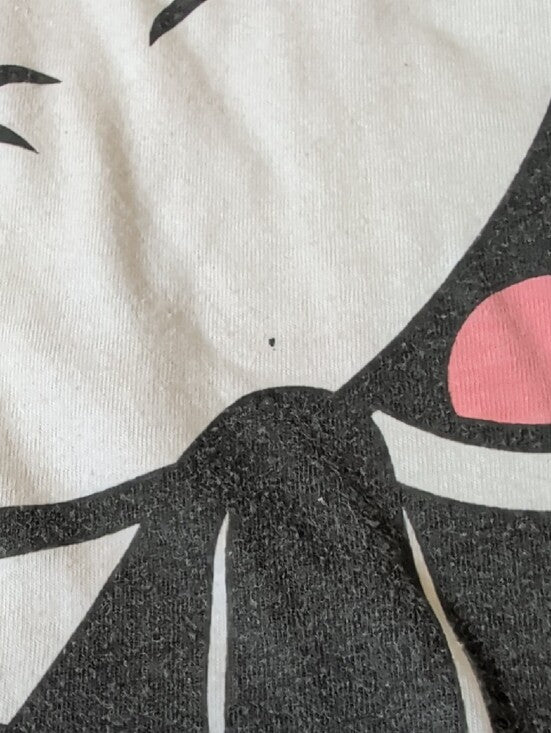 Disney White Short Sleeve Tee with Red & Black Minnie Graphic Girls Large