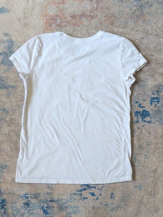 Polo by Ralph Lauren White Short-Sleeve Tee w/ Multicolor Patch Letters Girls Lg
