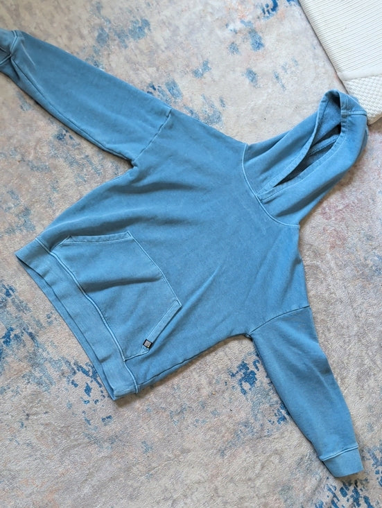 Cat & Jack Dusty Blue Scoop-Neck Pullover Hoodie Sweater Boys S (6-7)