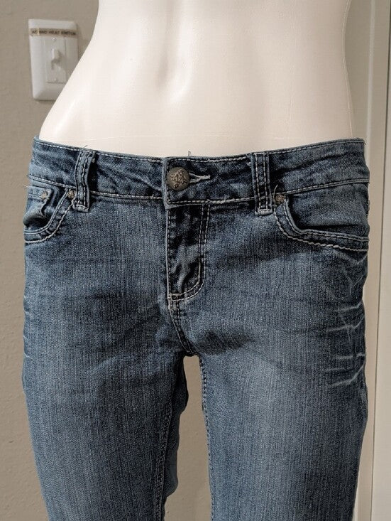 Vintage ZCO Jeans 90s Slim Straight McBling Embroidered Jeans Women's 11 Y2K