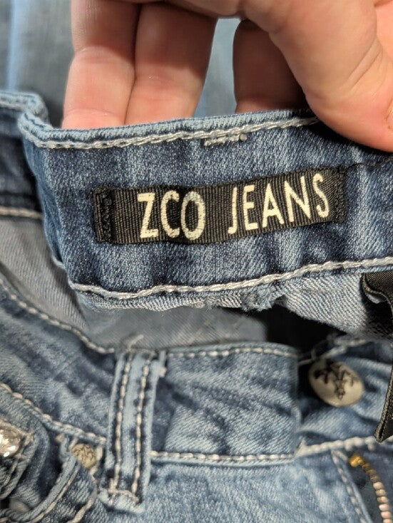 Vintage ZCO Jeans 90s Slim Straight McBling Embroidered Jeans Women's 11 Y2K