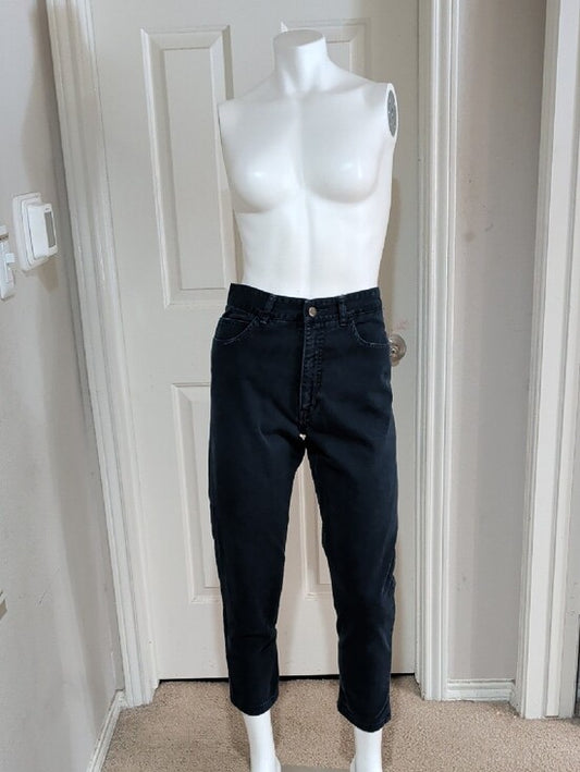 Vintage Guess By Georges Merciano Navy Blue Slim Straight Jeans Women's 31 1990s