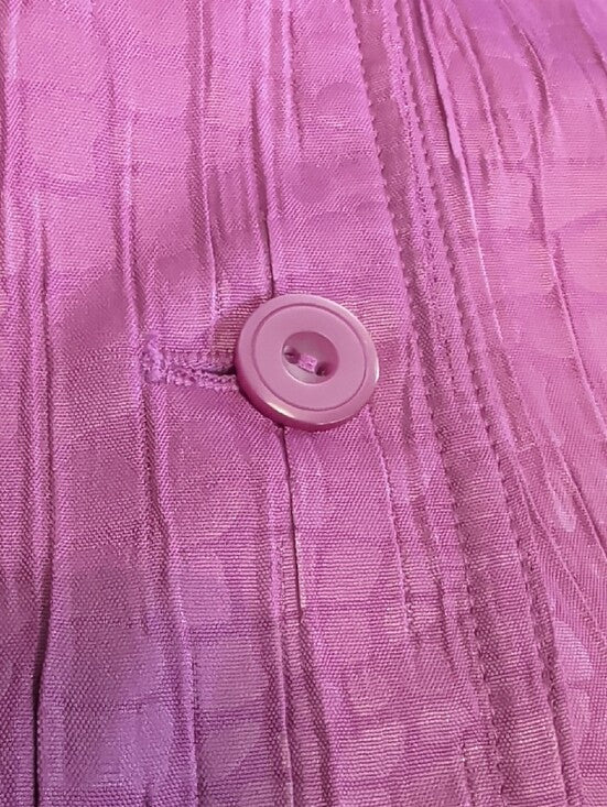 Alfred Dunner Textured Round-Neck Button Jacket in Raspberry Women's 12